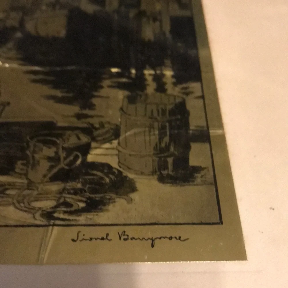 Lions Barrymore gold foil prints